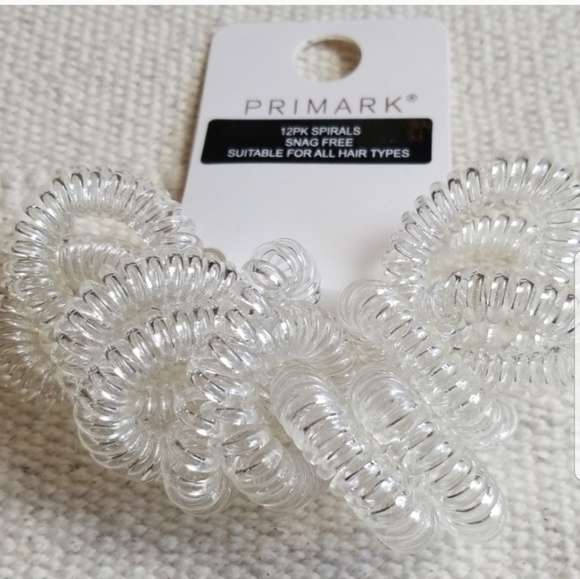 Primark Accessories New Clear Shiny Hair Spiral Snag Free Hair